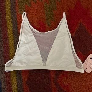 Minimale Animale white mesh bikini top